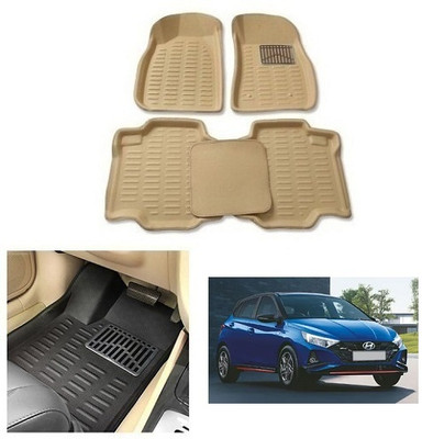 After cars Plastic 3D Mat For  Hyundai i20(Beige)