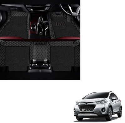 Autoclow Leatherite 7D Mat For  Honda WRV(Silver, Black)