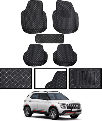 monolive Leatherite Tray Mat For  Hyundai Universal For Car(Black)