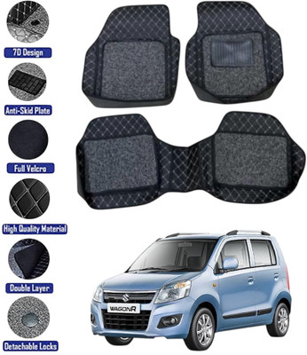 GENFRID Leatherite 7D Mat For  Maruti Suzuki WagonR(Black)