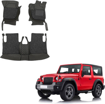 AUTOiSTiX Leatherite 7D Mat For  Mahindra Thar(Black, Beige)