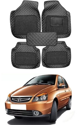 arneja trading company Leatherite 7D Mat For  Tata Indigo(Silver, Black)