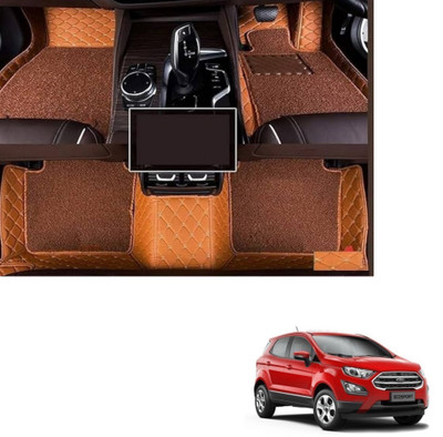 Autoclow Leatherite 7D Mat For  Ford Ecosport(Brown)