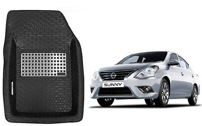 SLSHILPA Plastic Tray Mat For  Nissan Sunny(Black)
