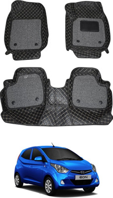 TOFIT ENTERPRISES Leatherite 7D Mat For  Hyundai Eon(Black)