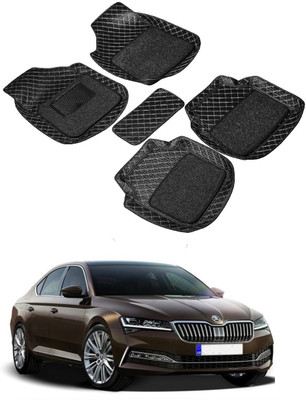 arneja trading company Leatherite 7D Mat For  Skoda Superb(Black)