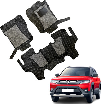 KUNTAIL Leatherite 7D Mat For  Maruti Suzuki New Brezza(Black)