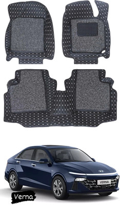 Drizon Leatherite 7D Mat For  Hyundai Verna(Black)
