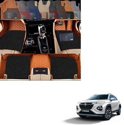 Autoclow Leatherite 7D Mat For  Maruti Suzuki Fronx(Brown, Black)