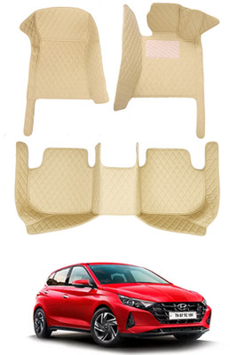 MATIES Leatherite 7D Mat For  Hyundai i20(Beige)