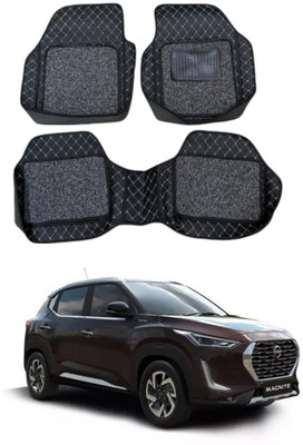 arneja trading company Leatherite 7D Mat For  Nissan Magnite(Silver, Black)