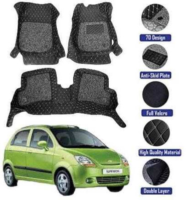 GENFRID Leatherite 7D Mat For  Chevrolet Spark(Black)