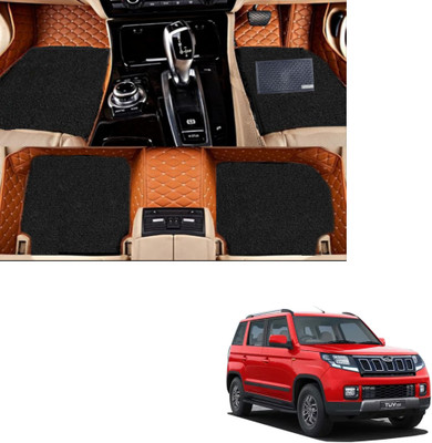 Autoclow Leatherite 7D Mat For  Mahindra TUV 300(Brown, Black)