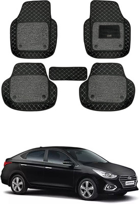 RKPSP Leatherite 7D Mat For  Hyundai Verna(Black)