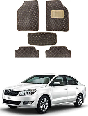 MATIES Leatherite Standard Mat For  Skoda Rapid(Black)