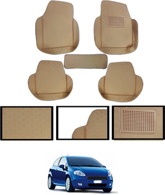 MATIES Leatherite 7D Mat For  Fiat Grand Punto(Beige)