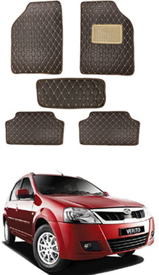 MATIES Leatherite Standard Mat For  Mahindra Verito(Black)