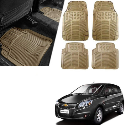 Znee Smart Rubber Standard Mat For  Universal For Car(Beige)
