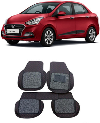 Arnejaa Leatherite 7D Mat For  Hyundai Xcent(Red, Black)