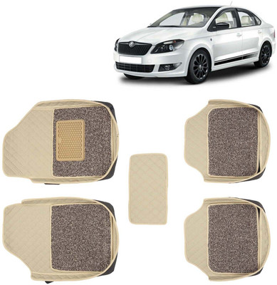 Kingsway Leatherite 7D Mat For  Skoda Rapid(Beige)