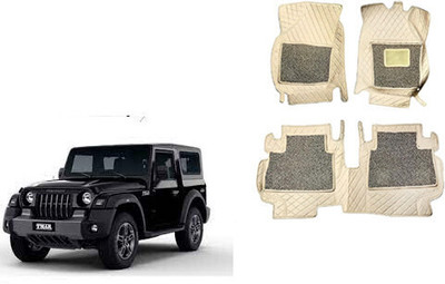 Autorepute Leather 7D Mat For  Mahindra Thar(Beige)