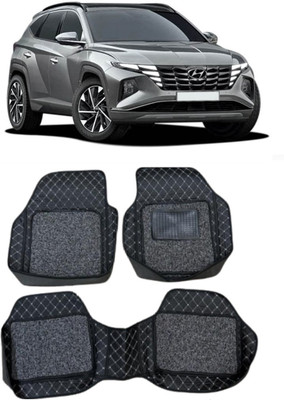 Arnejas Leatherite 7D Mat For  Hyundai Tucson(Silver, Black)