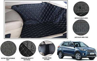 TOFIT ENTERPRISE Leather 7D Mat For  Hyundai Creta(Black)