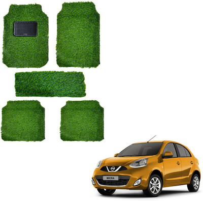 Oshotto Rubber, Plastic Standard Mat For  Nissan Micra(Green)
