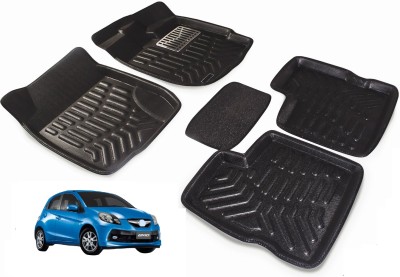 MOCKHE PVC 3D Mat For  Honda Brio(Black)