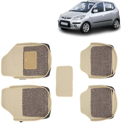 Kingsway Leatherite 7D Mat For  Hyundai i10(Beige)