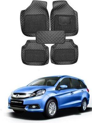 Arnejaa Leatherite 7D Mat For  Honda Mobilio(Black)