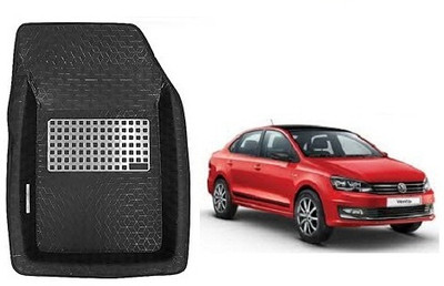 SLSHILPA Plastic Tray Mat For  Volkswagen Vento(Black)
