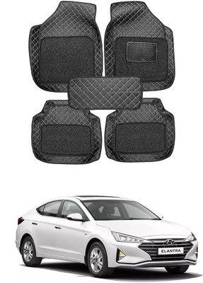 arneja trading company Leatherite 7D Mat For  Hyundai Elantra(Silver, Black)