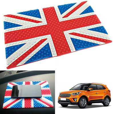 PEEPS STORE Rubber Tray Mat For  Hyundai Creta(Red, Blue)