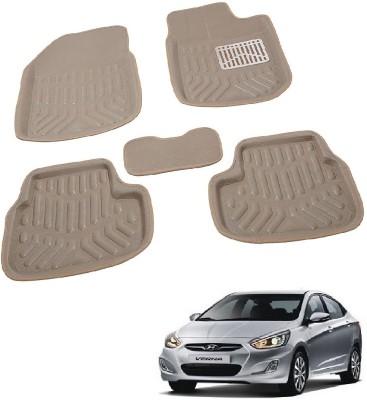 ROSHNEER ENTERPRISES PVC 3D Mat For  Hyundai Verna Fluidic(Beige)