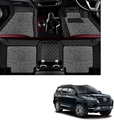Autoclow Leatherite 7D Mat For  Toyota Fortuner(Gold, Silver)
