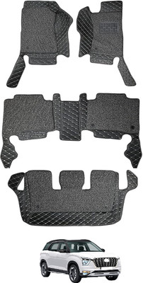 Auto Hub Leatherite 7D Mat For  Hyundai Alcazar(Black)