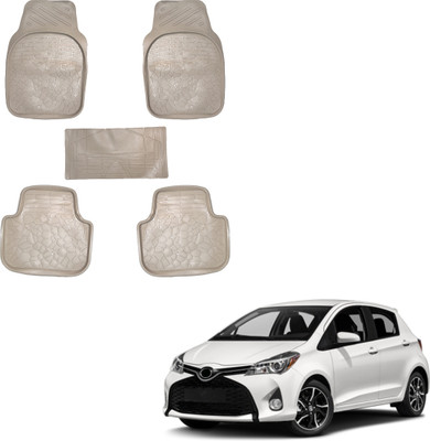 SS FOR YOUR SMART NEEDS Vinyl Standard Mat For  Toyota Yaris(Beige)