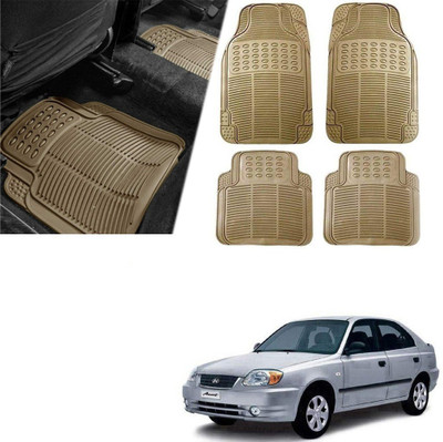 Znee Smart Rubber Standard Mat For  Universal For Car(Beige)