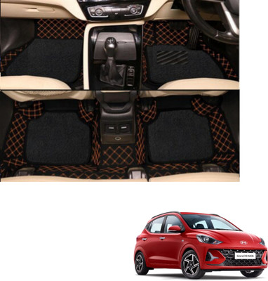 Autoclow Leatherite 7D Mat For  Hyundai Grand i10 Nios(Brown, Black)