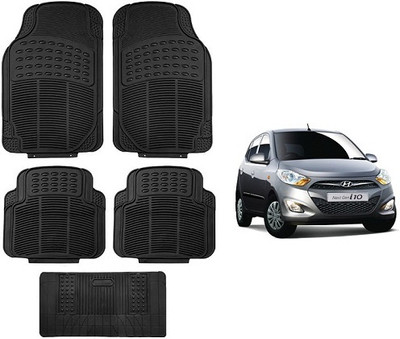 After cars Rubber Standard Mat For  Hyundai i10(Black)