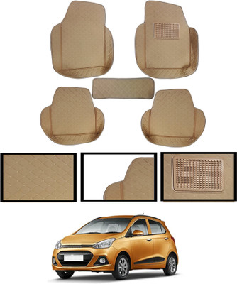 ABJD Leatherite 7D Mat For  Hyundai Grand i10(Beige)