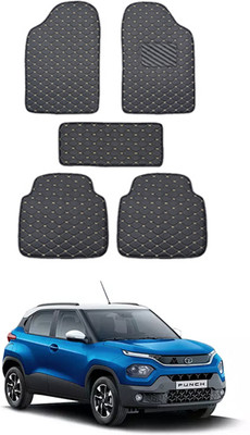MATIES Leatherite Standard Mat For  Tata Punch(Black)