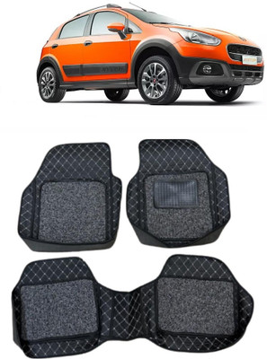 Arnejaa Leatherite 7D Mat For  Fiat Avventura(Silver, Black)