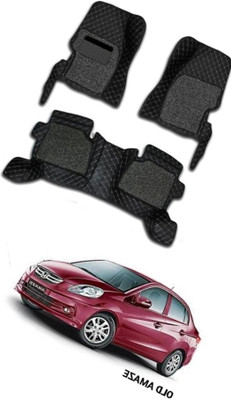 TOFIT ENTERPRISE Leatherite 7D Mat For  Honda Amaze(Black, Silver)