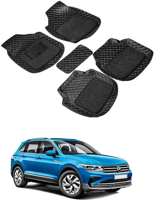 Autocom Leatherite 7D Mat For  Volkswagen Tiguan(Black)