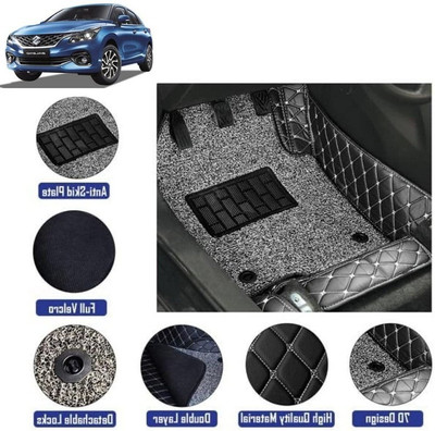 onefit enterprises Leather 7D Mat For  Maruti Baleno(Black)