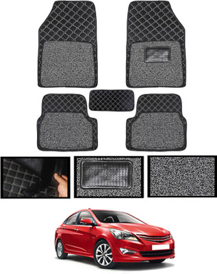 monolive Leatherite Standard Mat For  Hyundai Verna(Black)