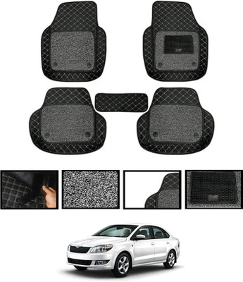 MATIES Leatherite 7D Mat For  Skoda Rapid(Black)