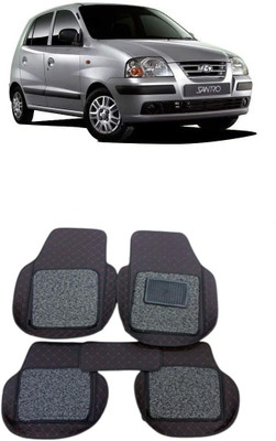 ARNEJA Leatherite 7D Mat For  Hyundai Santro(Red, Black)